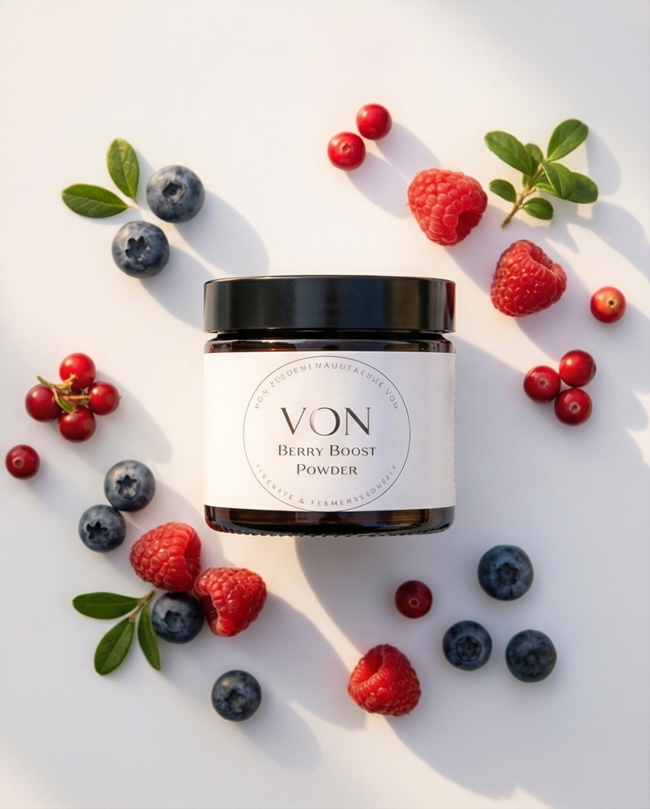 VON Berry Boost Powder- fermentierte Waldbeeren und Kräuter in Pulverform